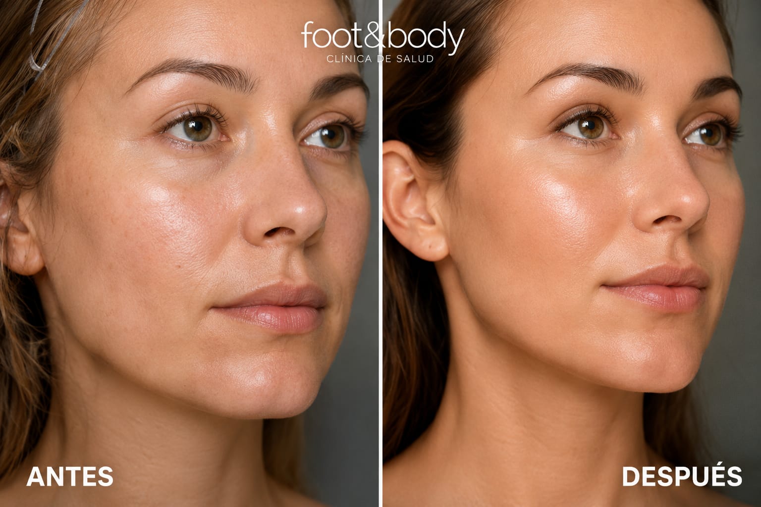 Antes y después vitaminas faciales