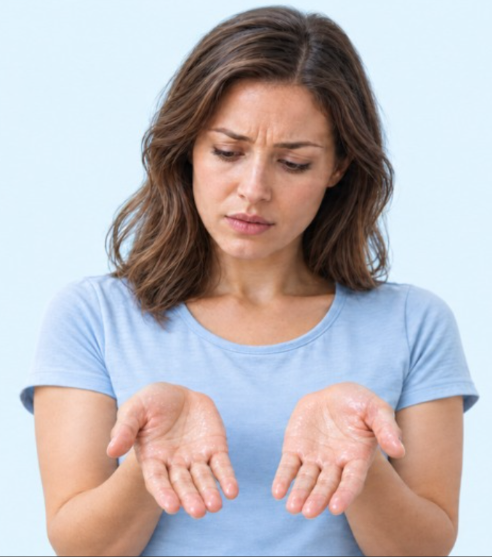 Médico valorando una axila en consulta – hiperhidrosis Madrid